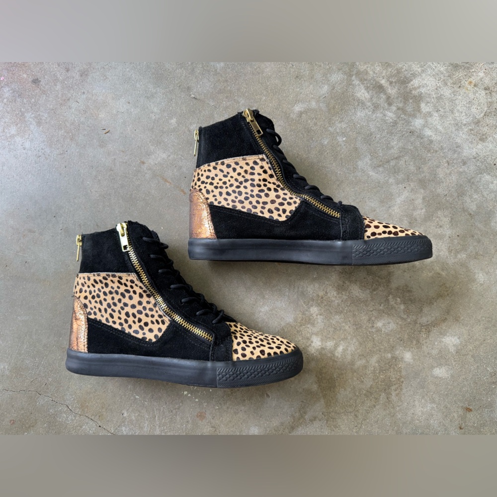 Betsey Johnson sneakers Nathan. - Leopard Multi Sneakers Calf Hair Leather - Picture 3 of 7